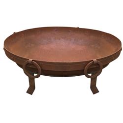 Dm-5700 Steel Rustic Renaissance Wood Burning Outdoor Fire Pit - 35.5 X 35.5 X 12 In.