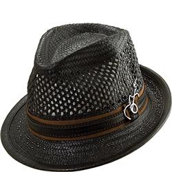 UPC 016698819466 product image for Dorfman Pacific Hat SAN206-BLK2 Vented Toyo with Leather Band - Black2 & Small M | upcitemdb.com