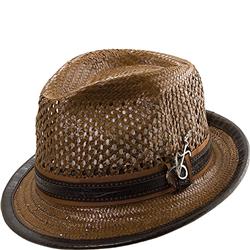 UPC 016698819497 product image for Dorfman Pacific Hat SAN206-BRN3 Vented Toyo with Leather Band - Brown3 & Large E | upcitemdb.com