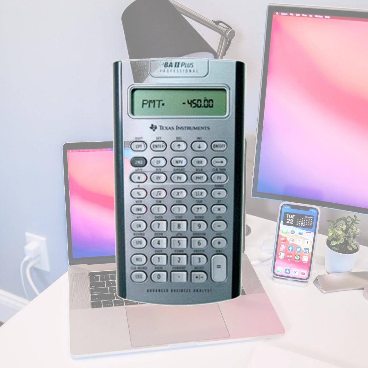 Picture of TI BA II Plus Professional Financial Calculator IIBAPROCLM1L1D