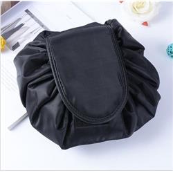 3px-tbo-blks Expandable Cosmetic Bag, Solid Black