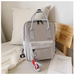 3px-minibck-lgry Mini Classic Unisex Daily Backpack, Light Grey