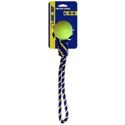 Usa Ps80350 2.5 In. Twisted Chews - Knotted Cotton Rope Tug With Tennis Ball