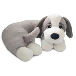 70831 Snoozy Grey Dog Pillow With White Paws