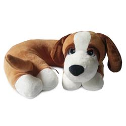 70830 Dozy Brown Dog Pillow With White Paws