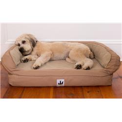 Mf-ph-pc-tan-med Ez Wash Fleece Headrest Memory Foam Dog Bed, Tan - Medium
