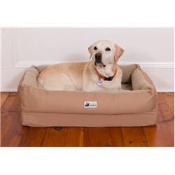 Os-360-pc-tan-lrg Ez Wash Fleece Lounger Dog Bed, Tan - Large