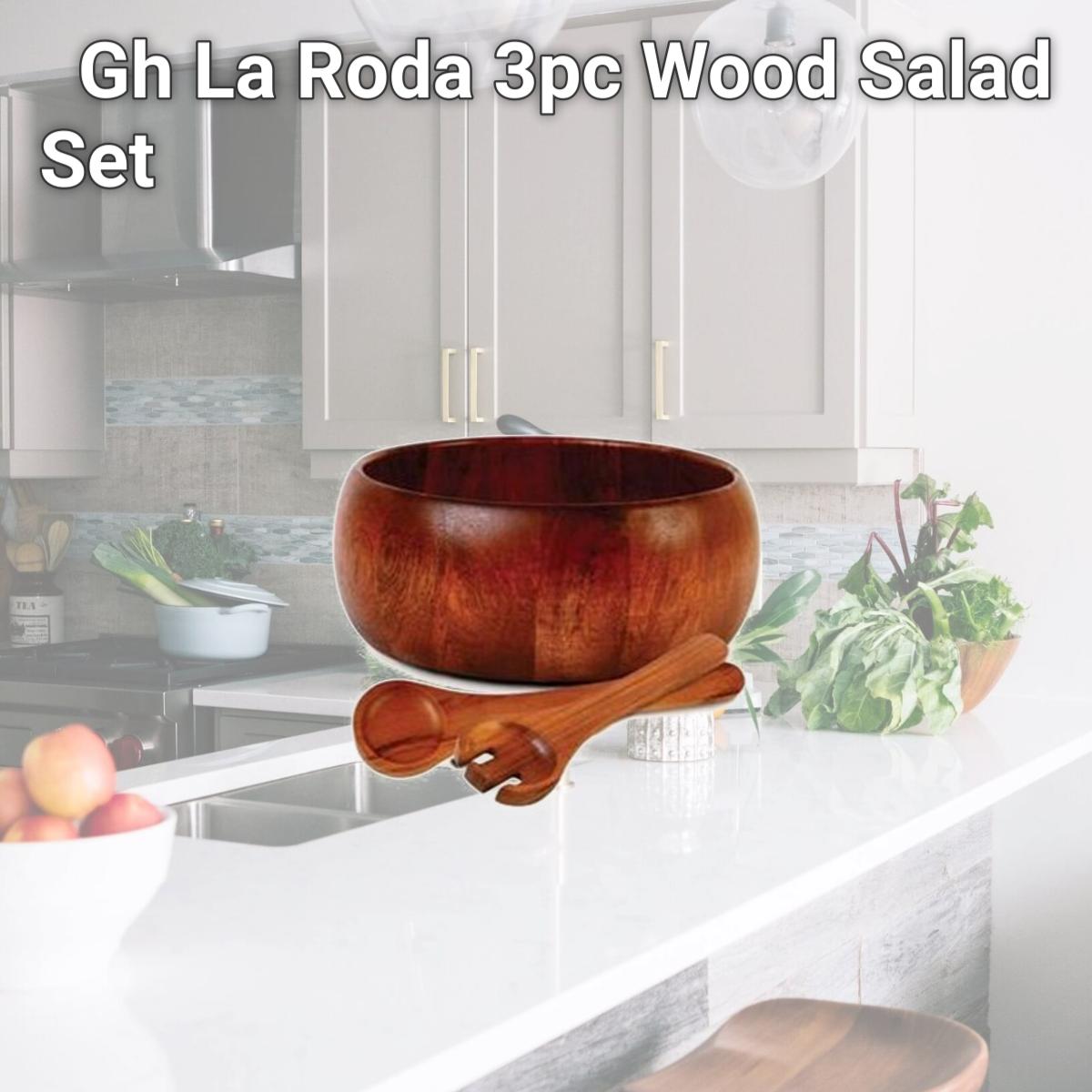 Picture of Gibson 60687.03 Gh La Roda 3pc Wood Salad Set