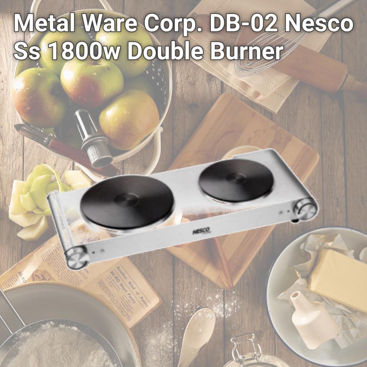 Picture of Metal Ware Corp. DB-02 Nesco Ss 1800w Double Burner