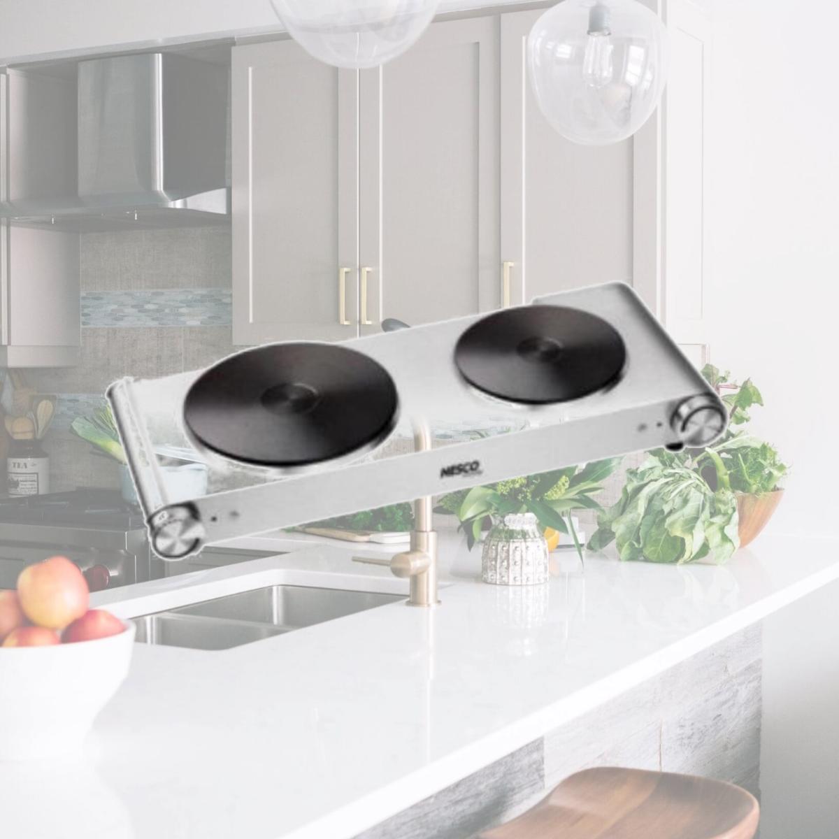 Picture of Metal Ware Corp. DB-02 Nesco Ss 1800w Double Burner