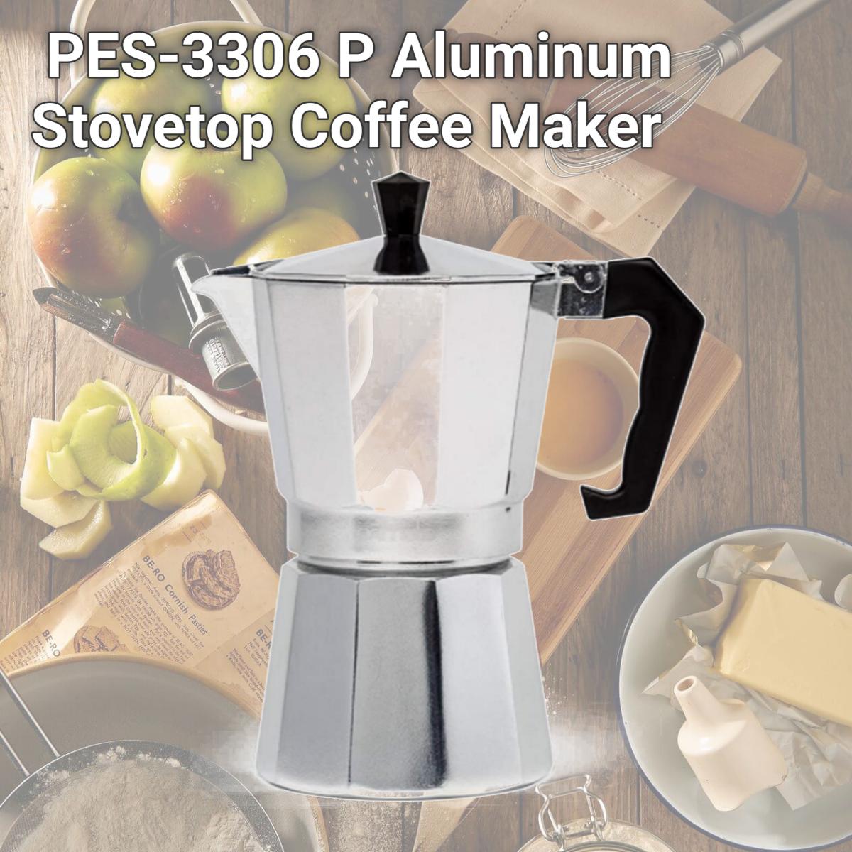 Picture of Epoca PES-3306 P Aluminum Stovetop Coffee Maker
