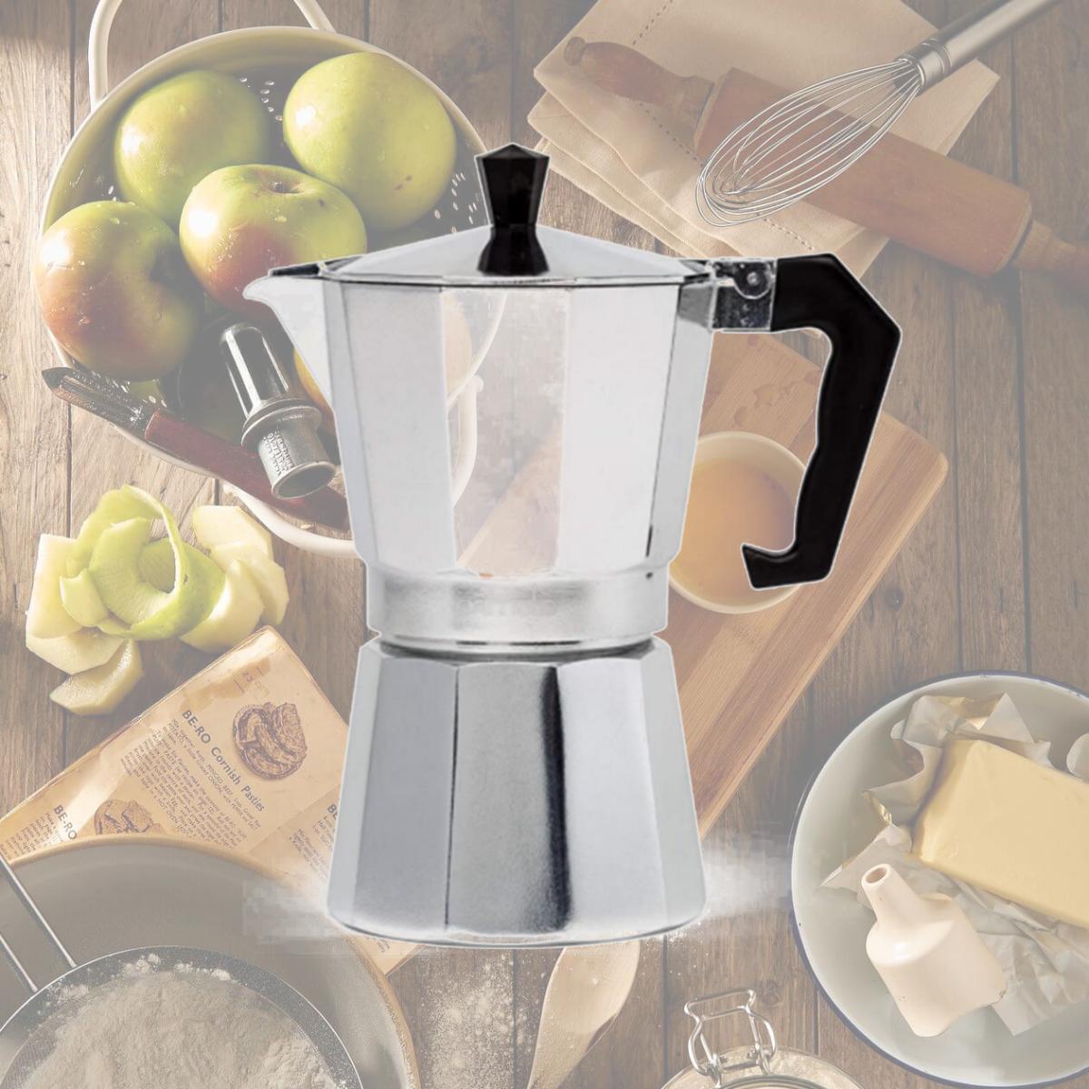 Picture of Epoca PES-3306 P Aluminum Stovetop Coffee Maker
