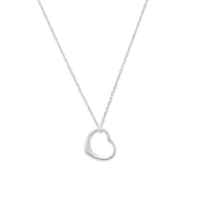 33052x 18 In. Floating Heart Pendant With Necklace