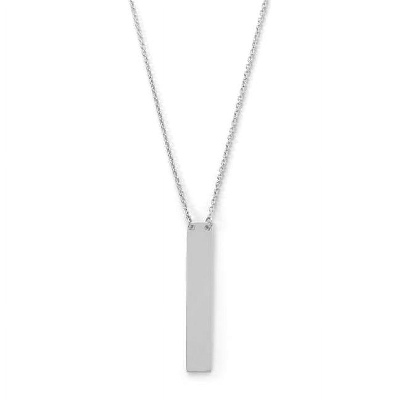 34256x Sterling Silver Vertical Bar Necklace