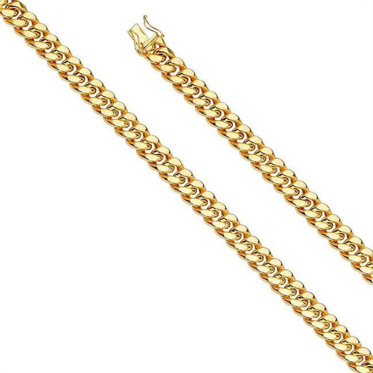 Ch-0538-260 26 In. 14k Yellow Gold 9.4 Mm Wide Hollow Miami Cuban Chain