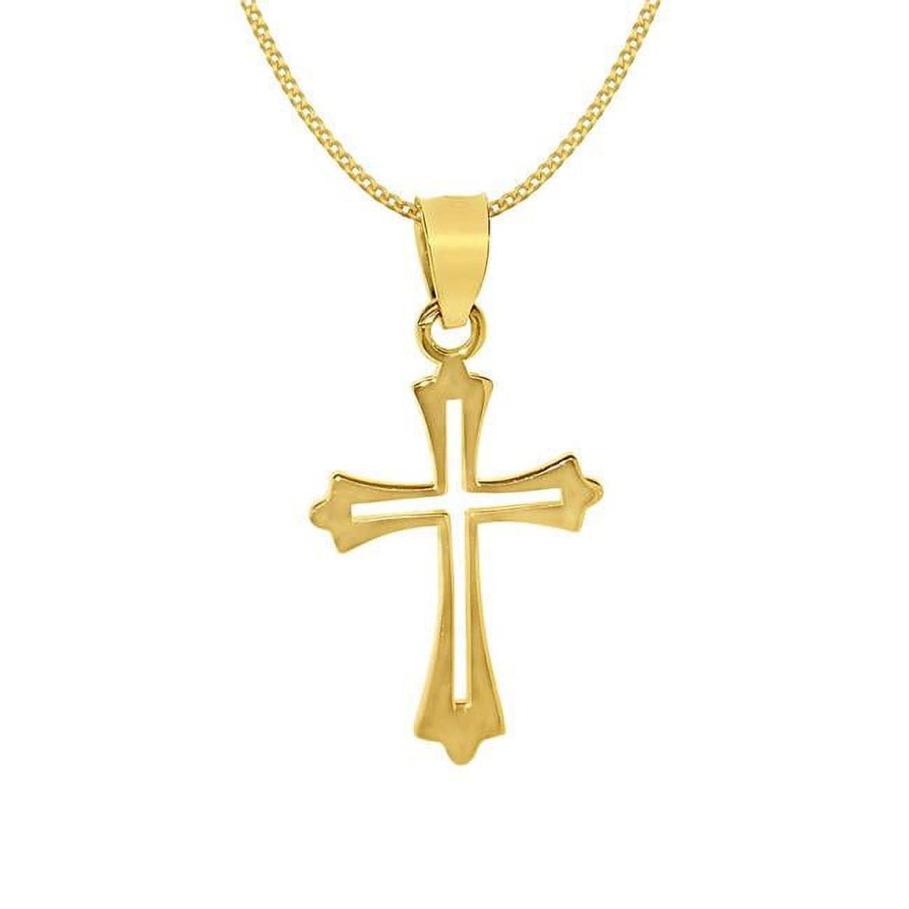 UPC 609385080623 Precious Stars 14k Yellow Solid Gold Fancy Cross