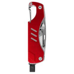 91151 Stainless Steel & Aluminum 9-in-1 Survival Multi-tool, Red