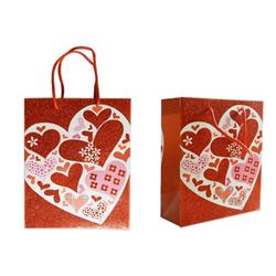 Familymaid 28494 Small Heart Gift Bag, 7.1 X 9 X 3.9 In. - Pack Of 144