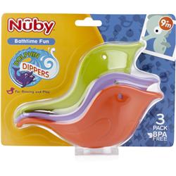 1988331 Nuby? Dolphin Dippers Bath Scoops 3-pack Case Of 24