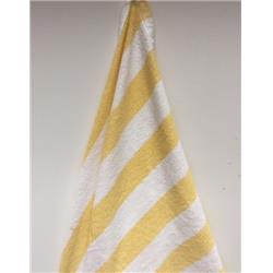 1949227 Oxford Cabana Pool/beach Towel - Yellow Stripe 30 X 70 Case Of 24