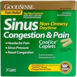 966663 Goodsense(r) Pain Relief Sinus Pe Daytime Caplets 24 Count Case Of 24