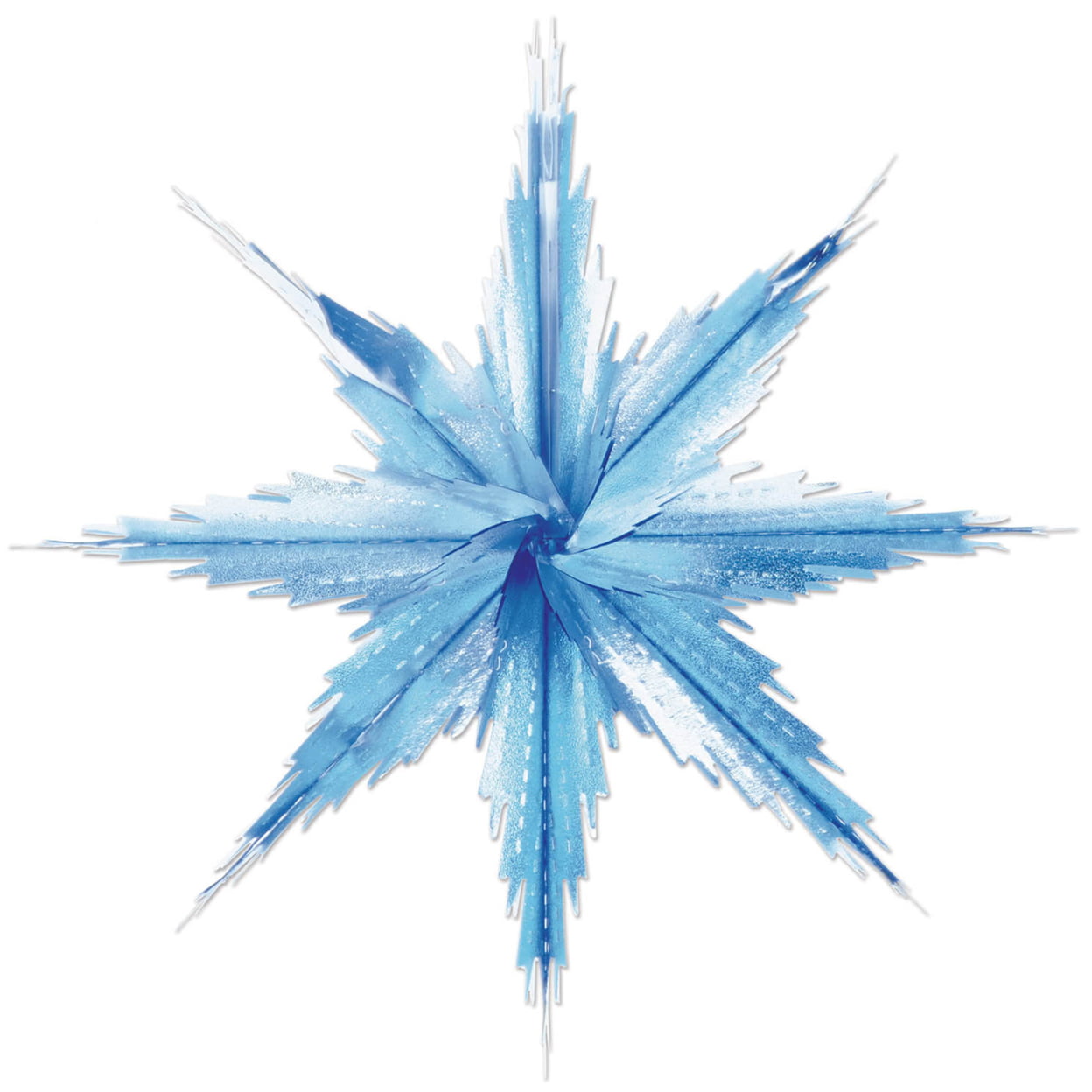 2181790 2-tone Metallic Snowflakes - Blue & Silver Case Of 12