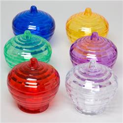 368041 Candy Dish 2pc 5.5d X 6h Cut Glass Look Case Of 72
