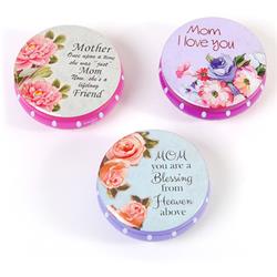 1940517 Round Tin Jewelry Boxes With Removable Lids For Mom On Mother