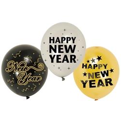 2280624 8 Pack New Years Printed Balloons Case Of 36