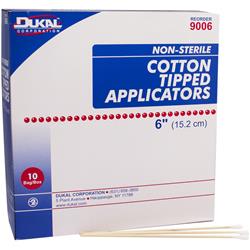 1303734 Dukal 6 Non-sterile Cotton Tipped Applicators 2-pack Case Of 10