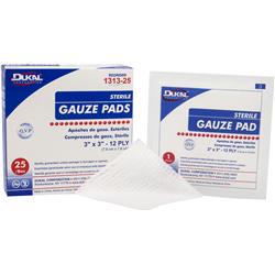 1303830 Dukal 12-ply Sterile Gauze Pad 3 X 3 Case Of 3600