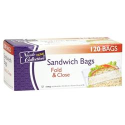 Sandwich - Fold & Close Bags - 120-packs - Nicole Home Collection Case Of 48