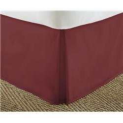 2185684 Soft Essentials Premium Pleated Bed Skirt Dust Ruffle - Burgundy - Queen Case Of 12