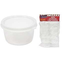 2.3 Oz. Mini Storage Containers Round 10-packs - Nicole Home Collection Case Of 24