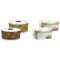 5" Round Tube Baking Pans, Small - Plaid - 4-packs - Hanna K. Signature Elements Case Of 12