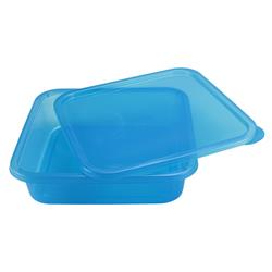 80 Oz. Square Storage Container With Lids - Blue - 2 Sets - Nicole Home Collection Case Of 24