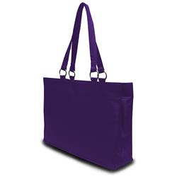 1940499 Stephanie Large Game Day Microfiber Tote - Purple Case Of 24