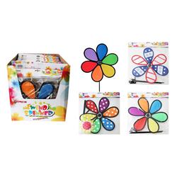2279590 Assorted Flower Wind Spinner In Display Case Of 24