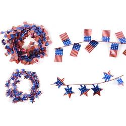 1892867 Patriotic Wire Garland With Die Cut Icons Case Of 36