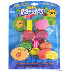 2276313 Razzles Tropcial Scented Nail Polish With 5 Nail Files - 5 Per Pack, Case Of 48