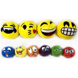 2288182 Large Emoji Faces Foam Balls, Assorted Color - Pack Of 60