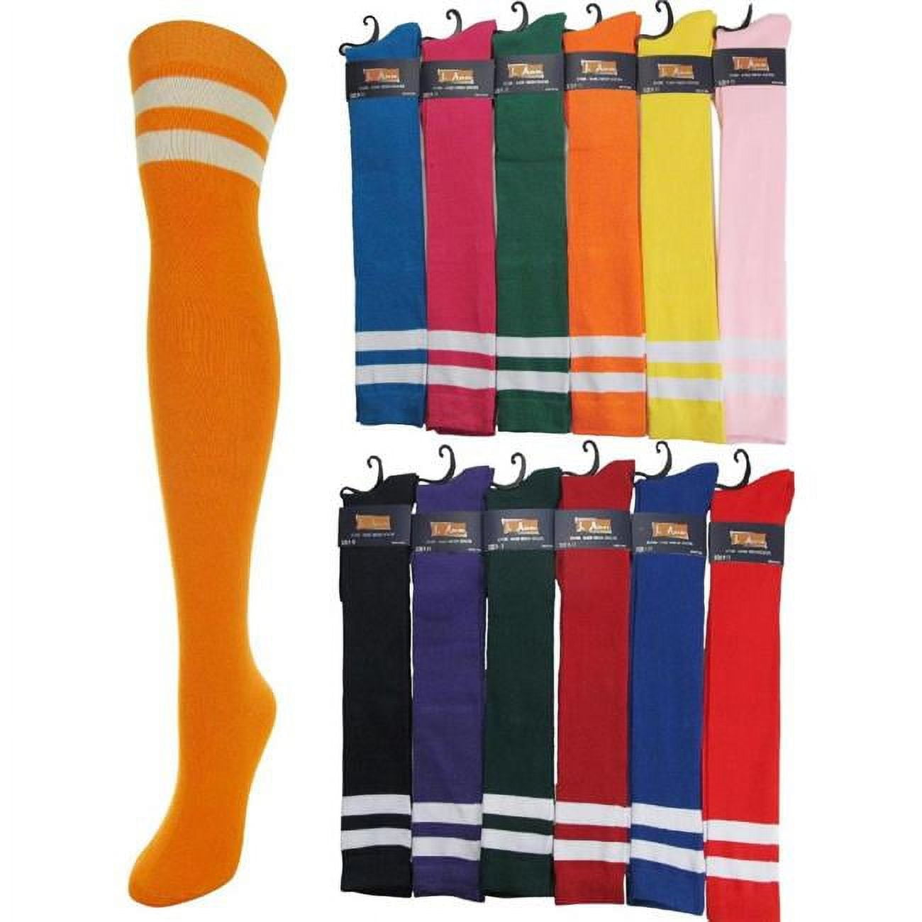 1867138 Size 9-11 Womens Over Knee High Socks, Assorted Color - Pack Of 36