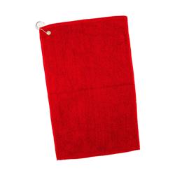 16 X 25 In. Velour Hemmed Hand Golf Towel, Red - Case Of 144