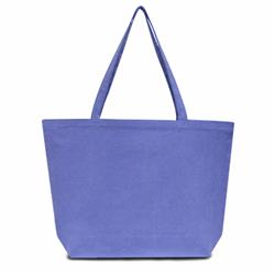 2288735 Seaside Cotton Pigment Dyed Large Tote, Periwinkle Blue - Case Of 72
