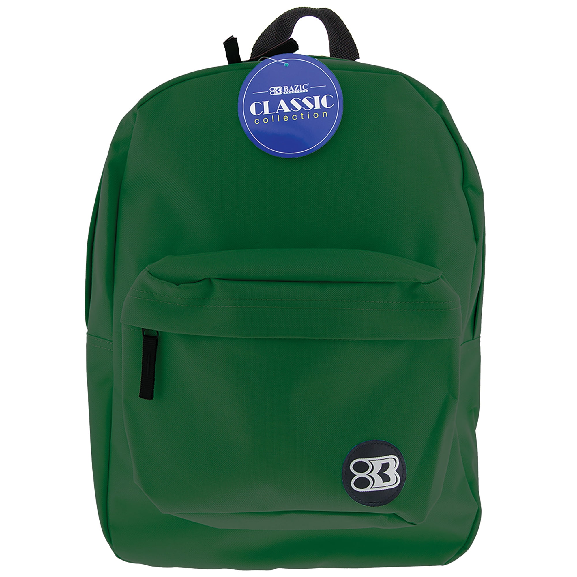 Bazic 2288309 17 In. Green Classic Backpack - Pack Of 12