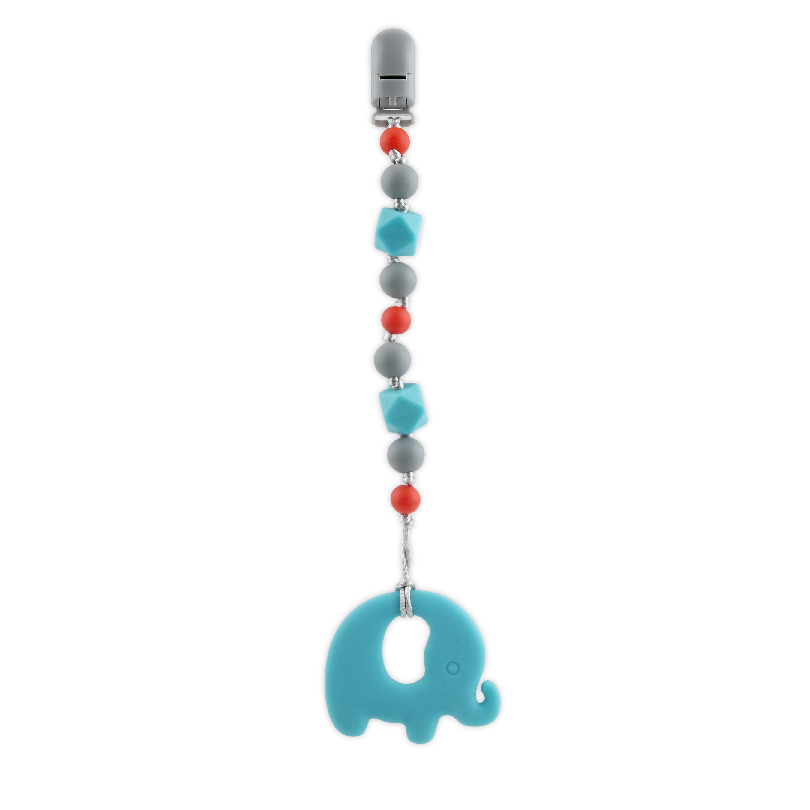 2288336 Silicone Beaded Pacifinder With Bonus Teether - Elephant - Case Of 16