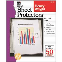 Charles Leonard 2317556 Sheet Protectors, Heavy Weight - Clear, 50 Per Box - Case Of 10