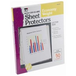 Charles Leonard 2317627 Sheet Protectors Economy Weight, Reduced Glare, 50 Per Box - Case Of 10