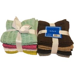 2318388 12 X 12 In. Washcloths, Assorted Colors - 8 Per Case - Case Of 48
