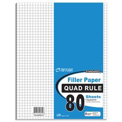 2315208 11 X 8.5 In. Ddi Quad Ruled Filler Paper - 80 Count - Case Of 12